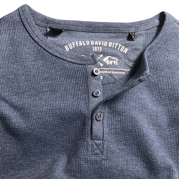 Buffalo David Britton Waffle Knit 2Pack Long Sleeve Sweater Button Top Siz Small - Picture 10 of 17